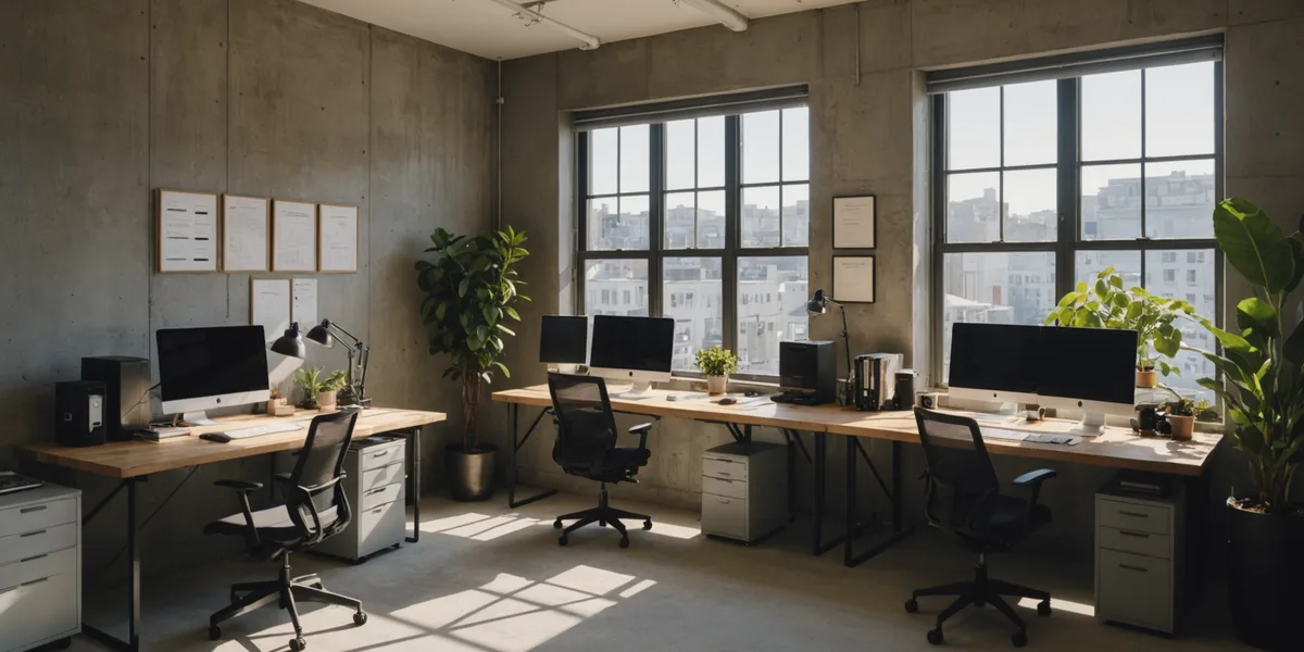 San Francisco office environment, small engineering team working